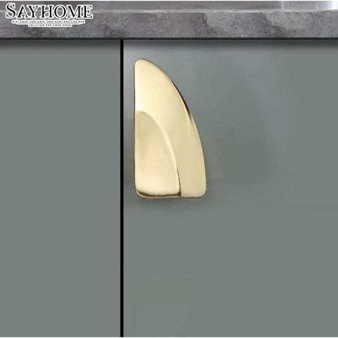 Tay nắm tủ hiện đại màu vàng gold SH8989