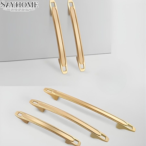 Tay nắm tủ tân cổ điển màu vàng gold SH1050