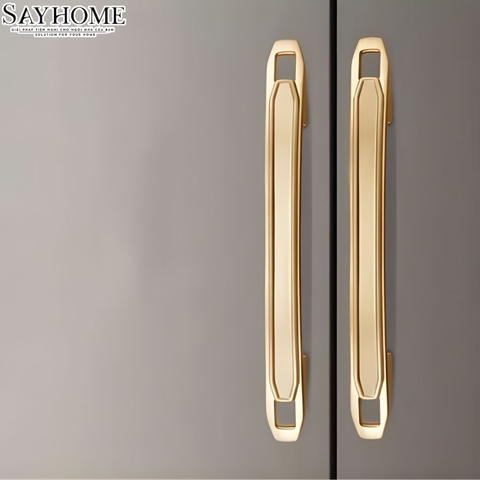 Tay nắm tủ tân cổ điển màu vàng gold SH1050