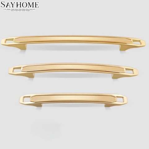 Tay nắm tủ tân cổ điển màu vàng gold SH1050