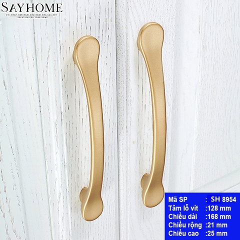Tay nắm tủ hiện đại màu vàng mờ SH8954