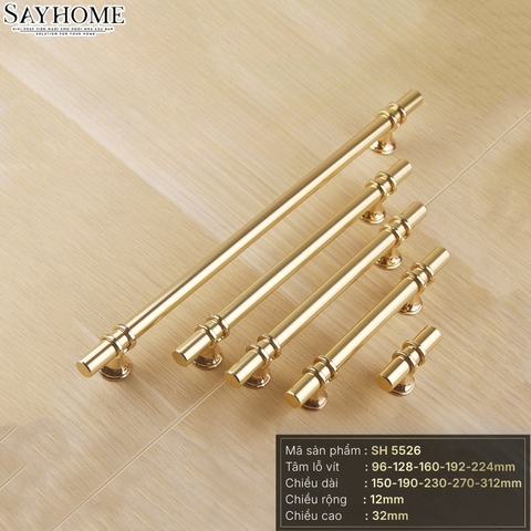 Tay nắm đũa hiện đại màu vàng gold 18k SH5526