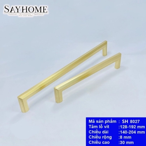 Tay nắm tủ hiện đại màu vàng gold SH8027