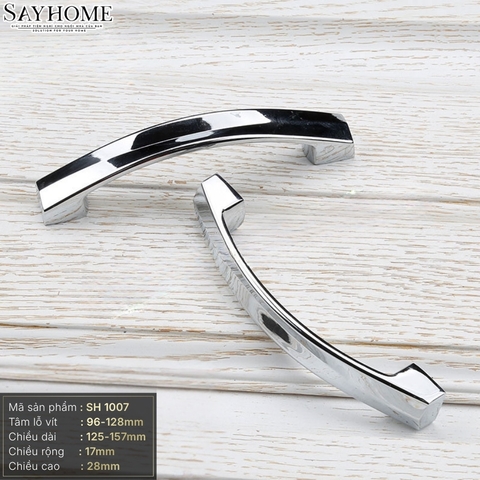 Tay nắm tủ hiện đại màu inox SH1007