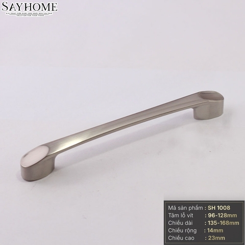 Tay nắm tủ hiện đại màu bạc SH1008