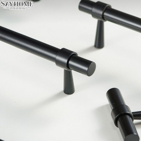 Tay nắm đũa hiện đại màu đen mờ SH1362