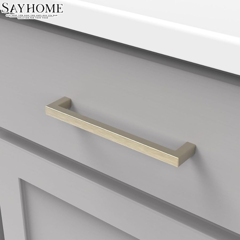 Tay nắm tủ hiện đại màu bạc SH5108