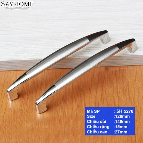 Tay nắm tủ hiện đại màu inox bóng SH5276