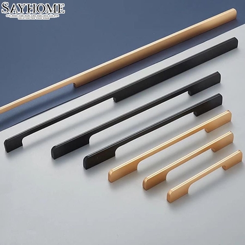 Tay nắm tủ hiện đại màu vàng và đen SH5511