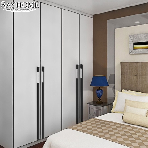 Tay nắm tủ hiện đại màu vàng và đen SH5511