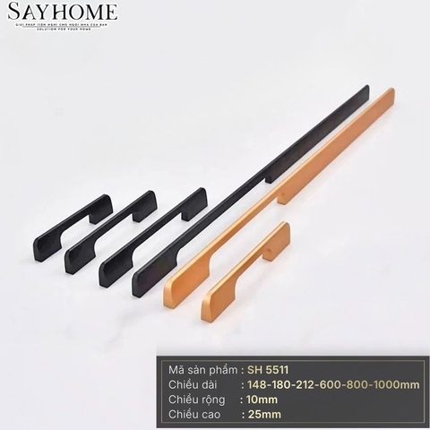 Tay nắm tủ hiện đại màu vàng và đen SH5511
