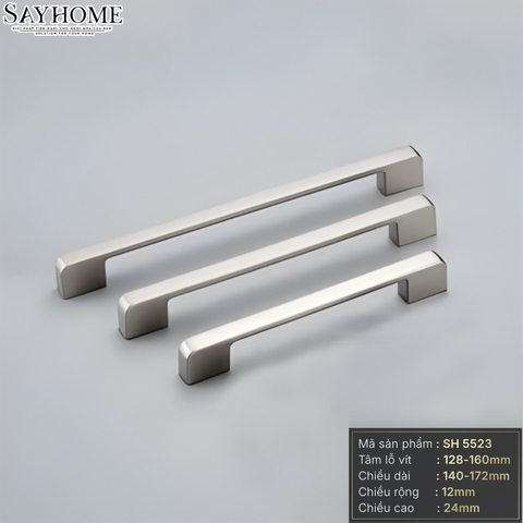 Tay nắm tủ hiện đại màu bạc SH5523