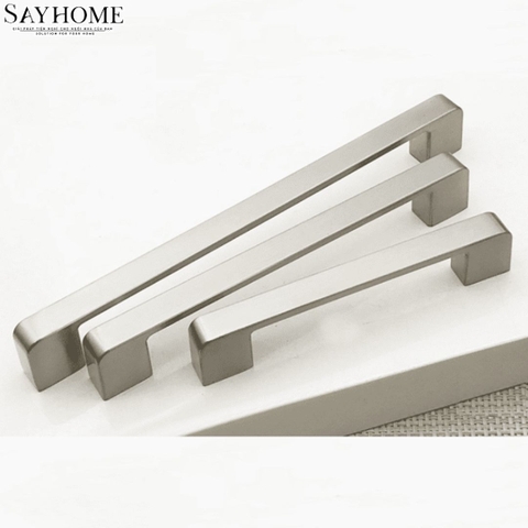 Tay nắm tủ hiện đại màu bạc SH5523