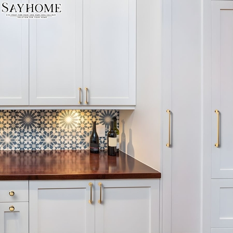 Tay nắm tủ hiện đại màu vàng gold SH5595