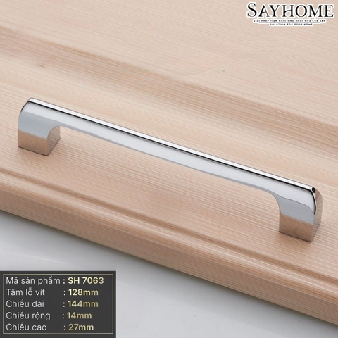 Tay nắm tủ hiện đại màu inox SH7063