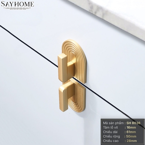 Tay nắm tủ hiện đại màu vàng gold SH8036