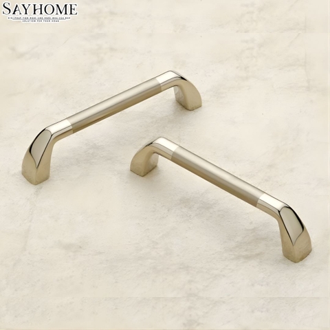 Tay nắm tủ hiện đại màu inox ánh vàng SH8293