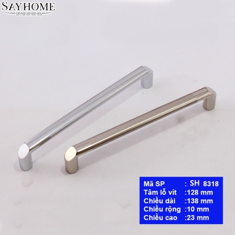 Tay nắm tủ hiện đại màu inox SH8318