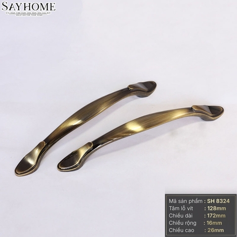 Tay nắm tủ tân cổ điển vintage màu đồng SH8324