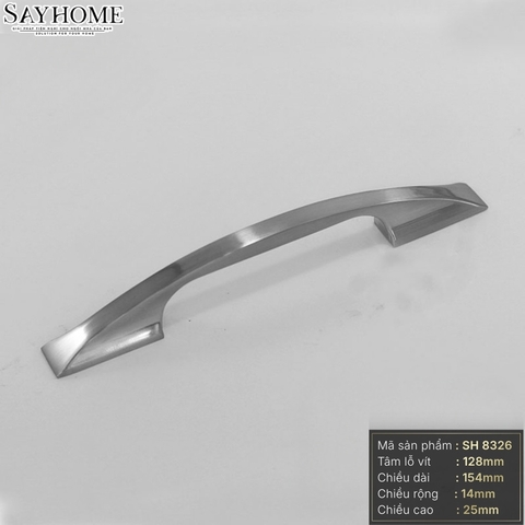 Tay nắm tủ hiện đại màu inox SH8326