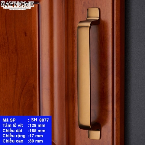 Tay nắm tủ tân cổ điển Vintage màu đồng SH8877