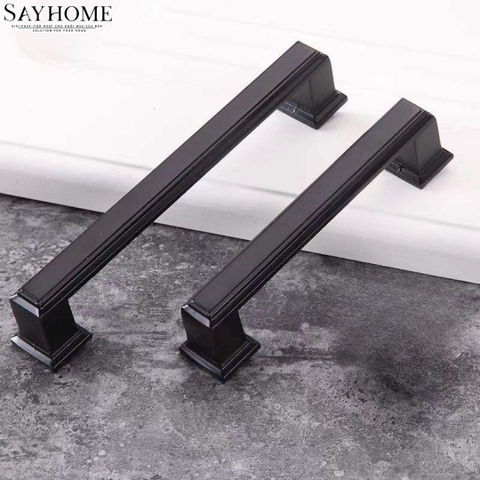 Tay nắm tủ hiện đại màu đen mờ SH8881