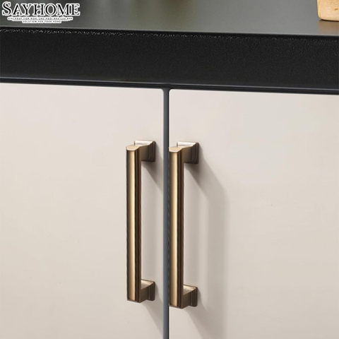 Tay nắm tủ hiện đại màu đồng SH8881