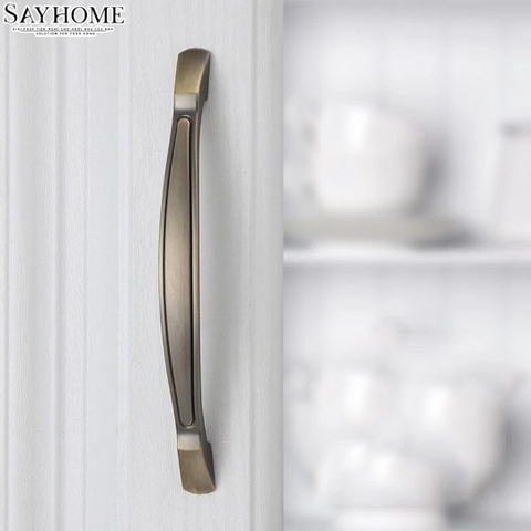 Tay nắm tủ tân cổ điển vintage màu đồng SH8930