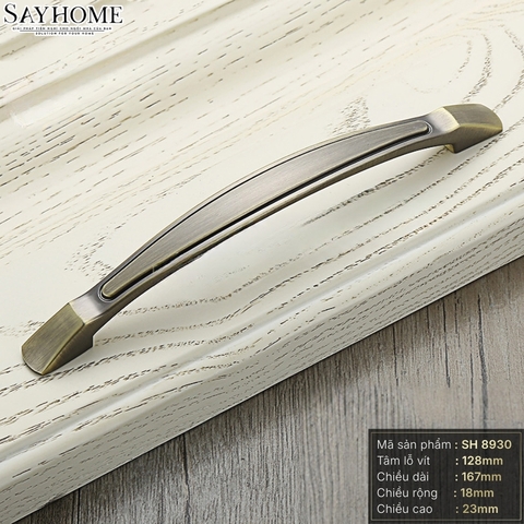Tay nắm tủ tân cổ điển vintage màu đồng SH8930