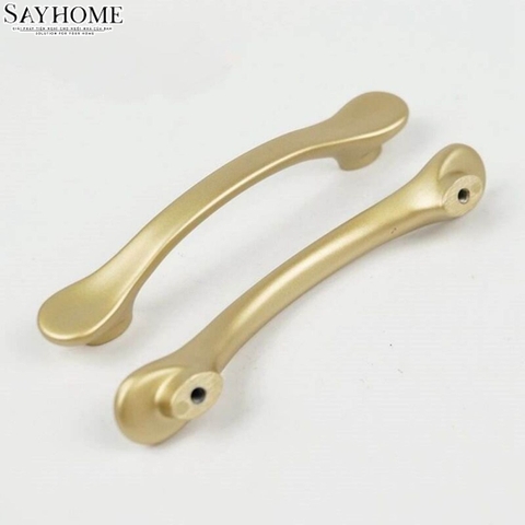 Tay nắm tủ hiện đại màu vàng mờ SH8954