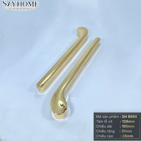 Tay nắm tủ hiện đại màu vàng gold SH8988