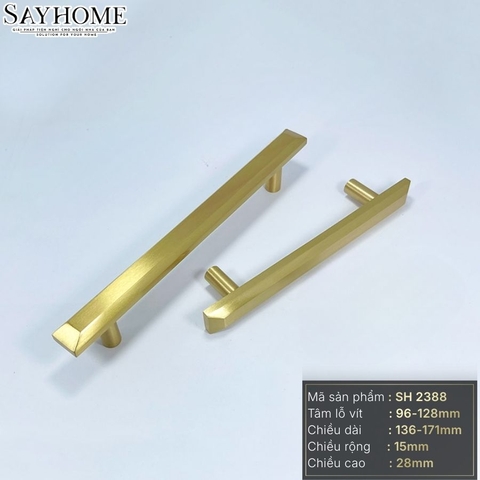 Tay nắm tủ hiện đại màu vàng gold SH2388