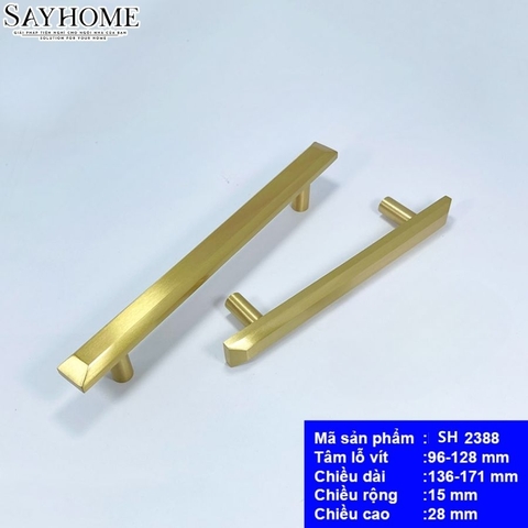 Tay nắm tủ hiện đại vàng xước SH2388