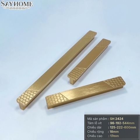Tay nắm tủ hiện đại màu vàng gold SH2424