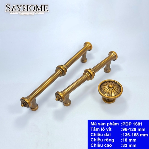 Tay nắm tủ cổ điển màu cafe PDP1681