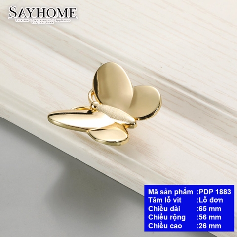 Tay nắm tủ tân cổ điển hợp kim kẽm hình bướm PDP1883