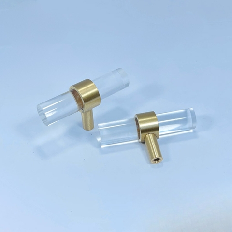 Tay nắm tủ hiện đại Acrylic Đế Liên Kết Đồng PDP2203