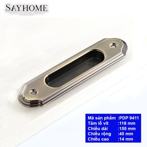 Tay nắm âm tủ hiện đại rêu bóng PDP9411