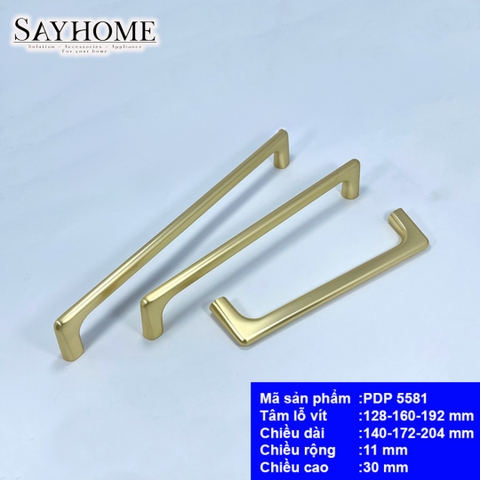 Tay nắm tủ hiện đại màu vàng chải xước PDP5581