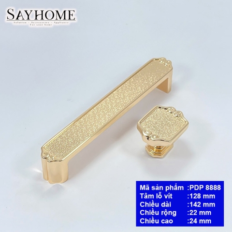 Tay nắm tủ tân cổ điển màu vàng bóng PDP8888
