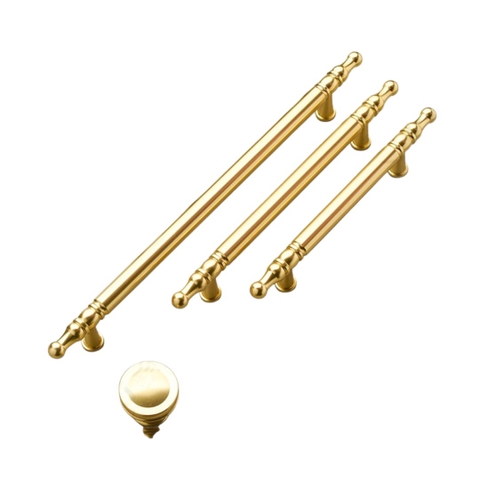 Tay nắm tủ tân cổ điển màu vàng mờ PDP9331