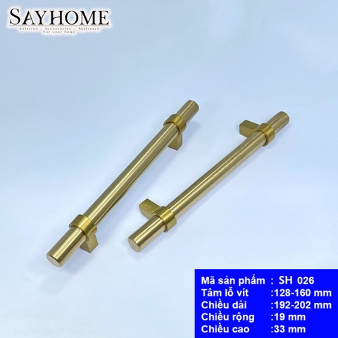 Tay nắm đũa tân cổ điển vintage màu vàng SH026