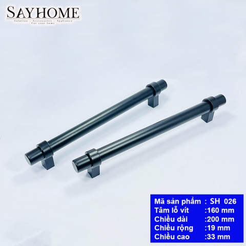 Tay nắm đũa hiện đại màu đen SH026