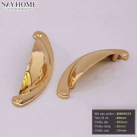 Tay nắm tủ hiện đại bán nguyệt màu vàng gold SH04V23 tại thành phố Hồ Chí Minh