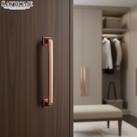 Tay nắm tủ hiện đại màu vàng hồng Rose Gold SH104