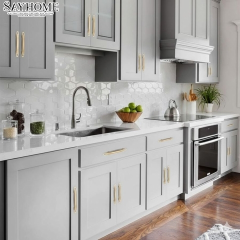 Tay nắm tủ hiện đại màu vàng mờ SH1050