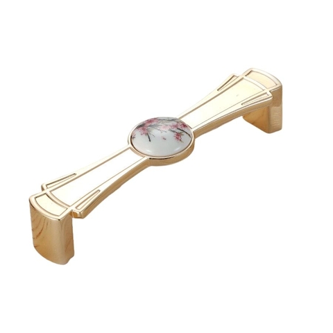 Tay nắm tủ tân cổ điển Vintage màu vàng bóng SH1070