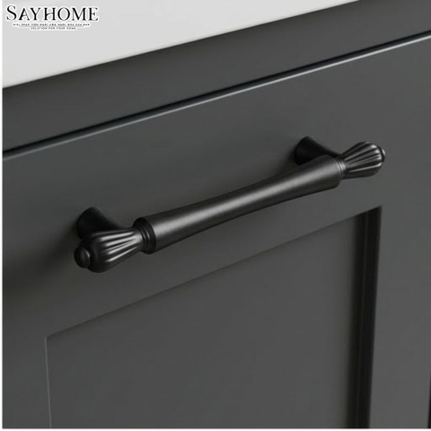 Tay nắm tủ hiện đại màu đen mờ SH1156