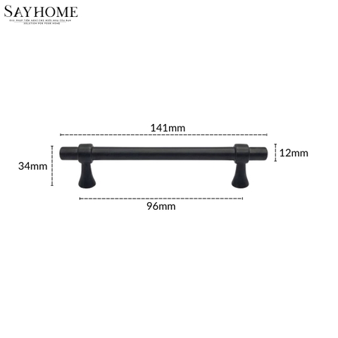 Tay nắm đũa hiện đại màu đen mờ SH1362