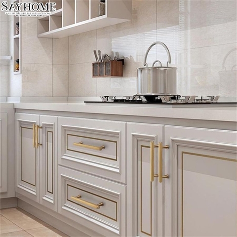 Tay nắm đũa hiện đại màu vàng Gold 18k SH1166